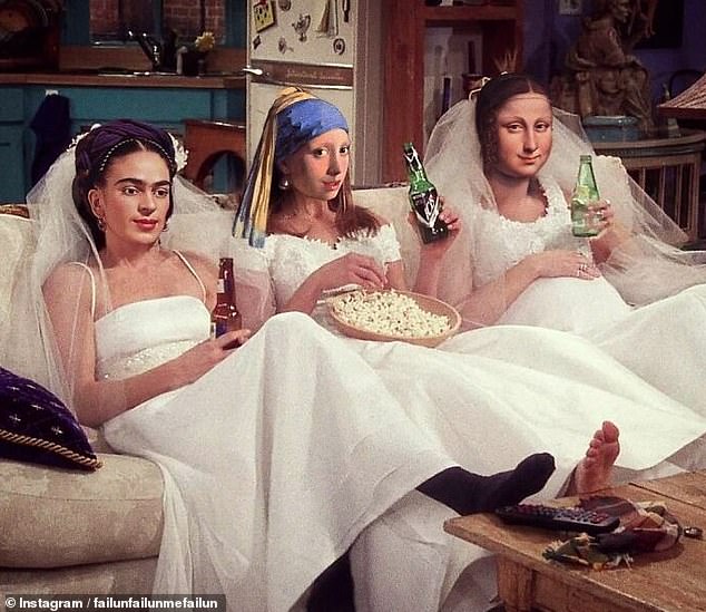 Frida Kahlo, Vajza me vathë margaritar dhe Mona Lisa si Monica, Rachel dhe Phoebe nga Friends